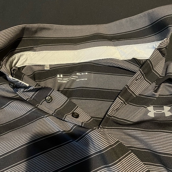 Under Armour men’s medium black/gray golf shirt - Picture 8 of 11